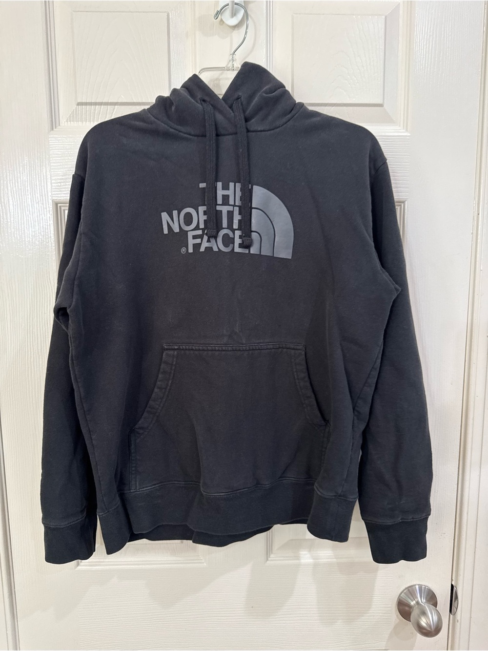 The North Face Men’s Black Hoodie with Gray Logo